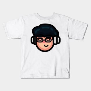 Boy Wearing Headphones Kids T-Shirt